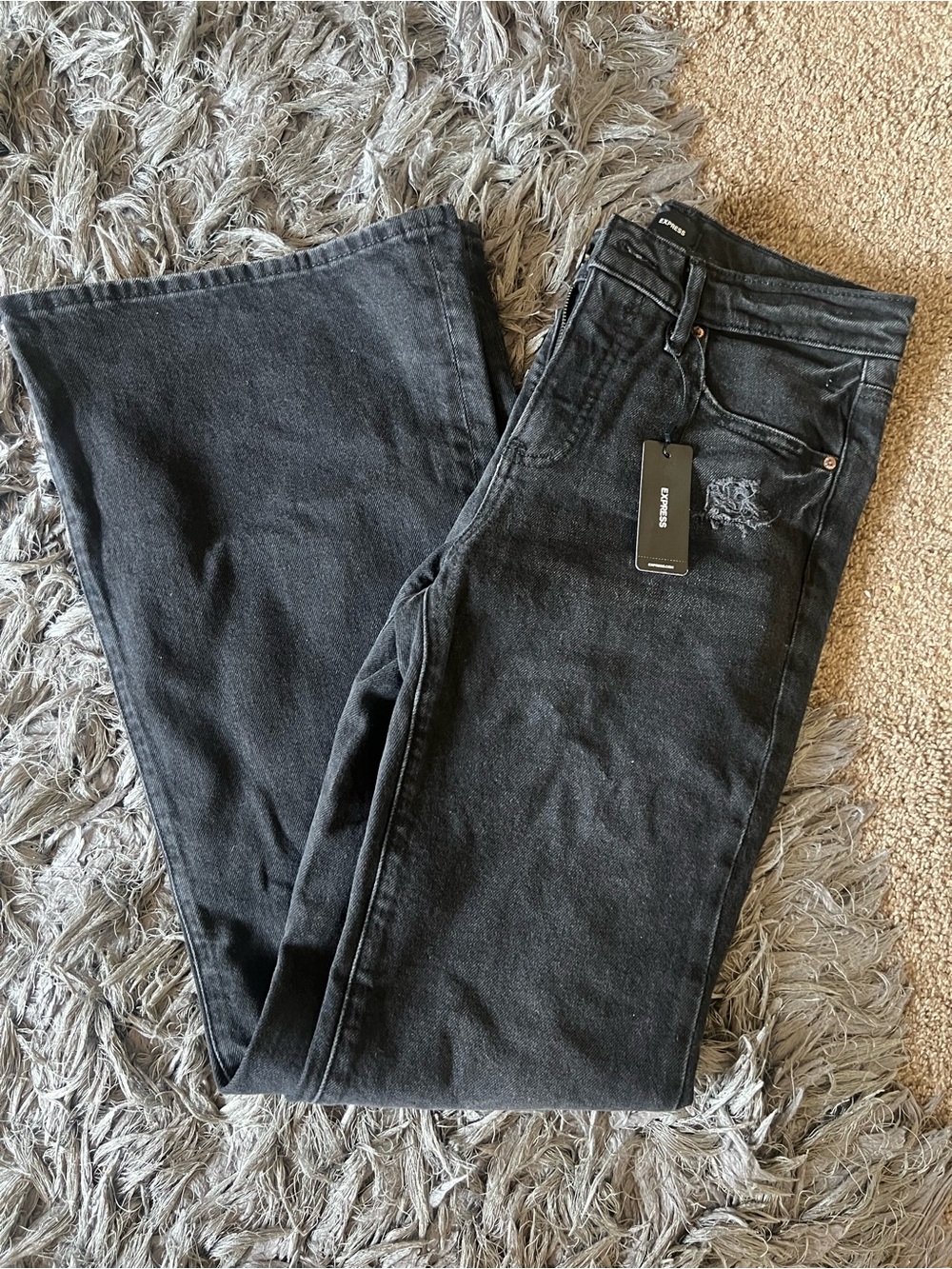 Express 70’s Flare  Black Jeans -